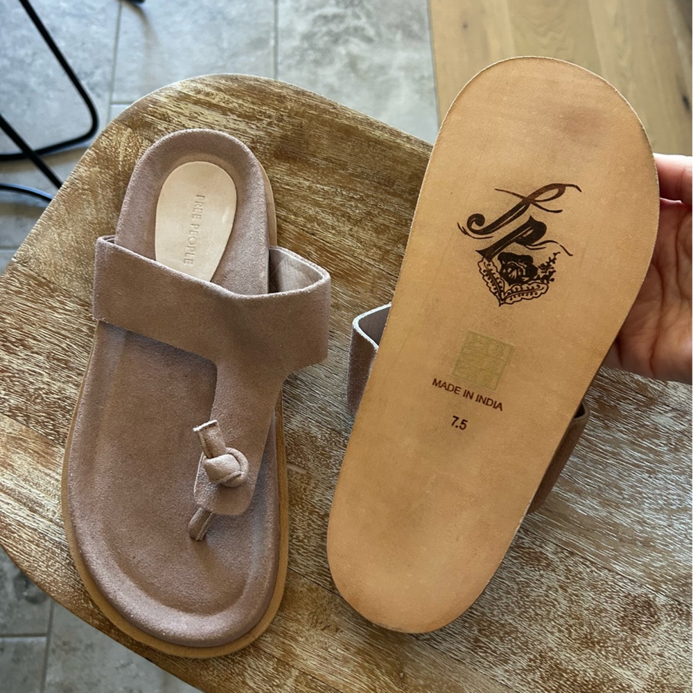 New Free People Mika Suede Sandals Orchid Ice - Picture 5 of 5